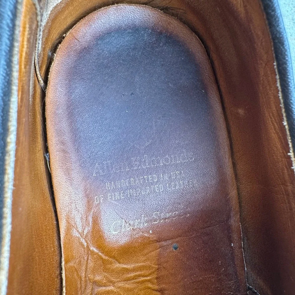 Allen Edmonds Clark Street Derby Mens 9.5 D Brown Leather Split Toe USA Dainite